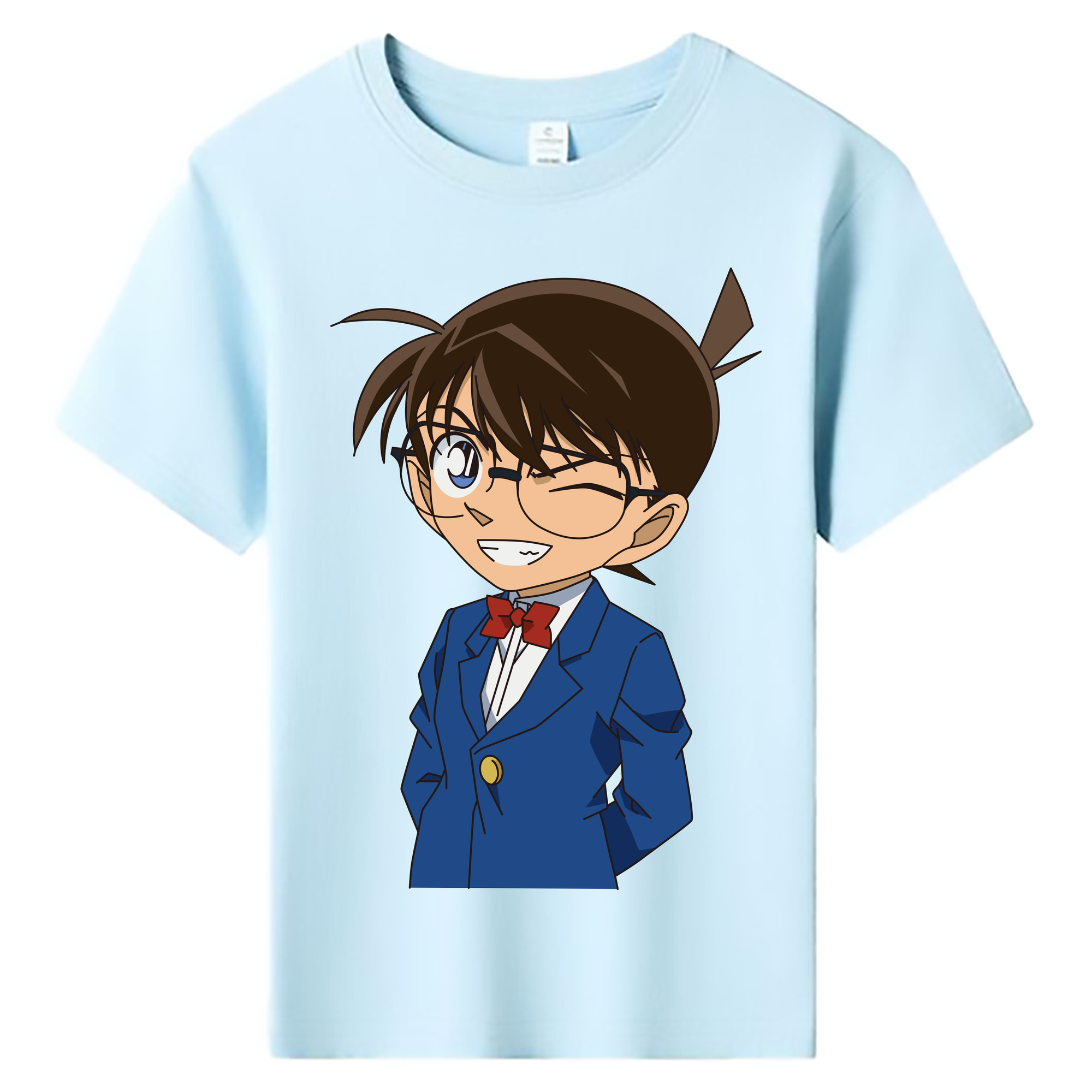 （画像用） 名探偵コナン 江戸川 コナン Detective Conan Conan Edogawa 綿100％キッズTシャツ（フロントプリント）